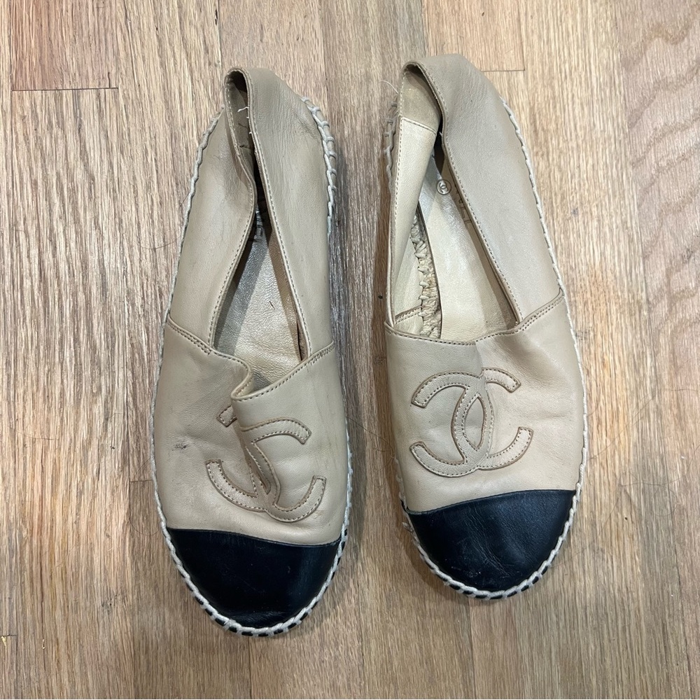 Chanel leather espadrilles